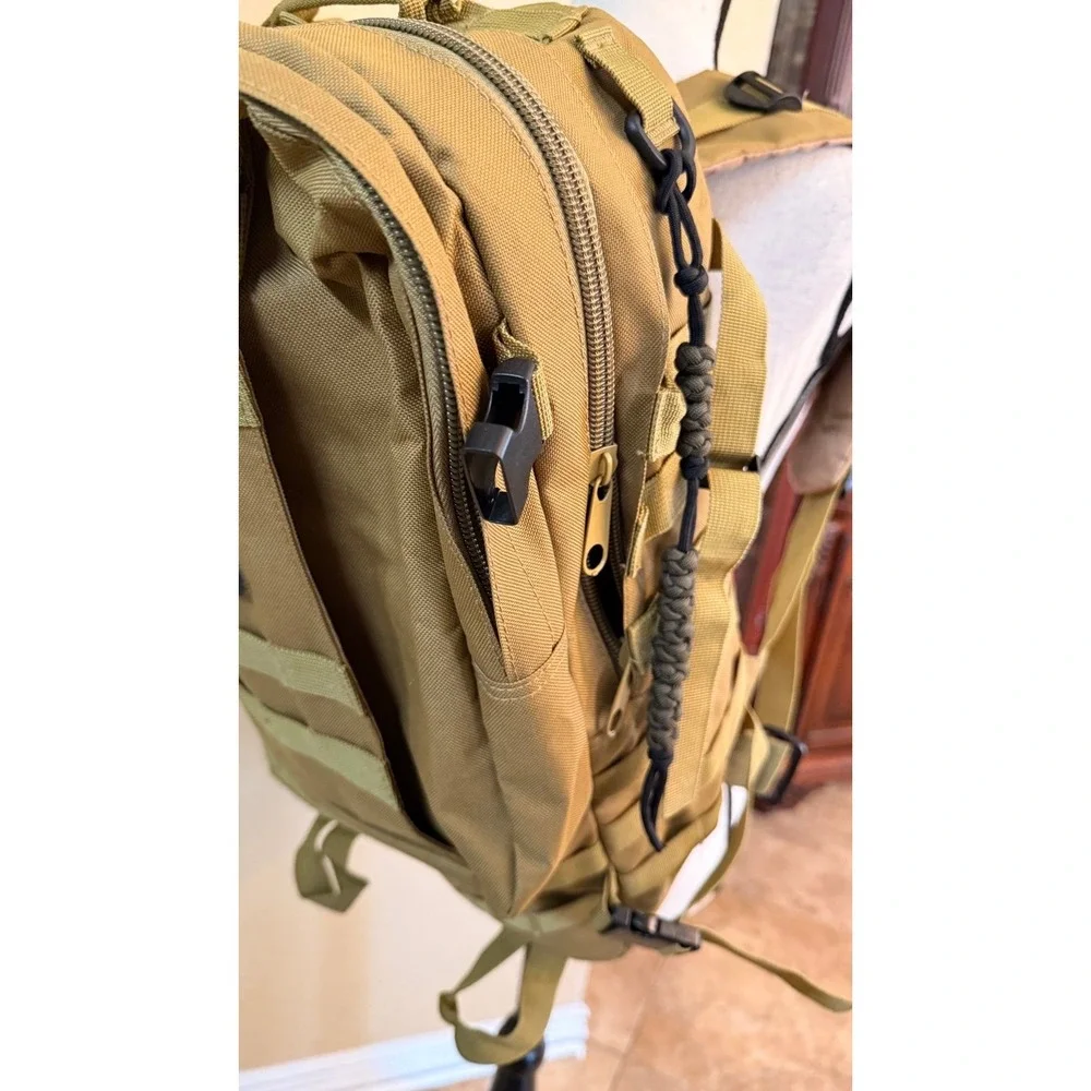 Tactical Military Backpack Tan MOLLE Rucksack Hiking Bug Out Travel Pack